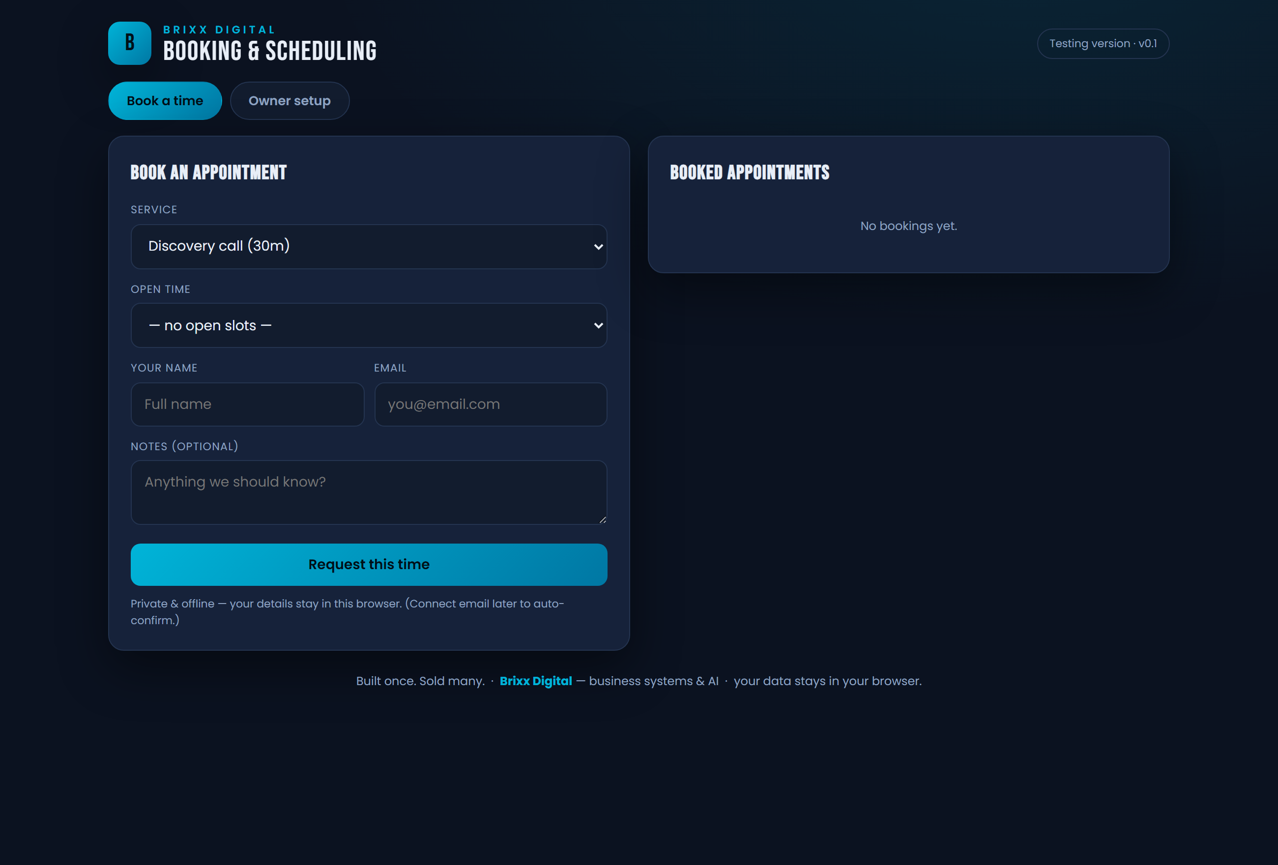 Screenshot of the BookDesk Scheduling